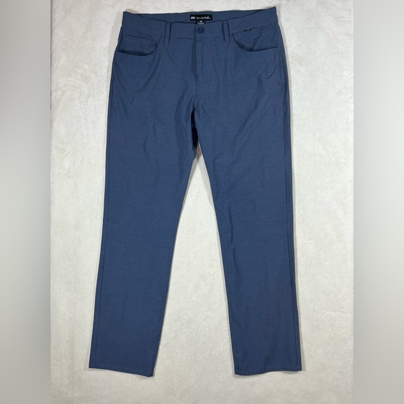 Men's Travis Mathew Size 36W Blue Performance Cotton Lightweight Golf Pants EUC - Picture 1 of 11